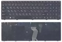 Клавиатура для ноутбука Lenovo IdeaPad G500, G700, черная с черной рамкой